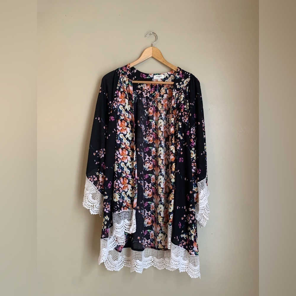 Umgee floral wrap kimono lace coastal festival